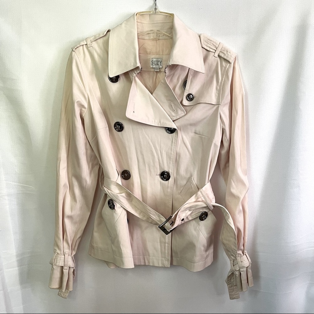 Light pink trench coat